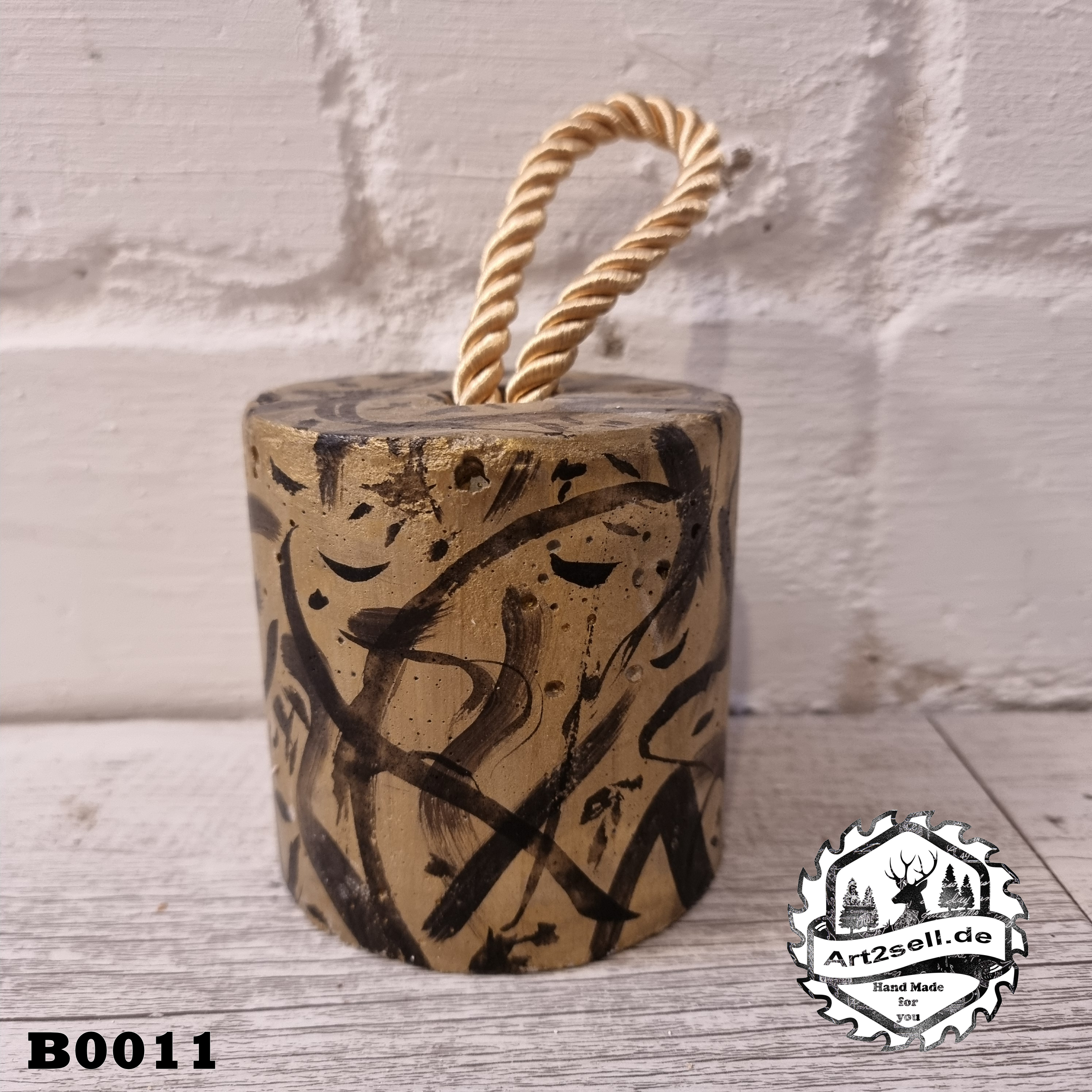 Türstopper Beton aRT© Abstrakt Gold Türstopper Beton aRT© Abstrakt Gold