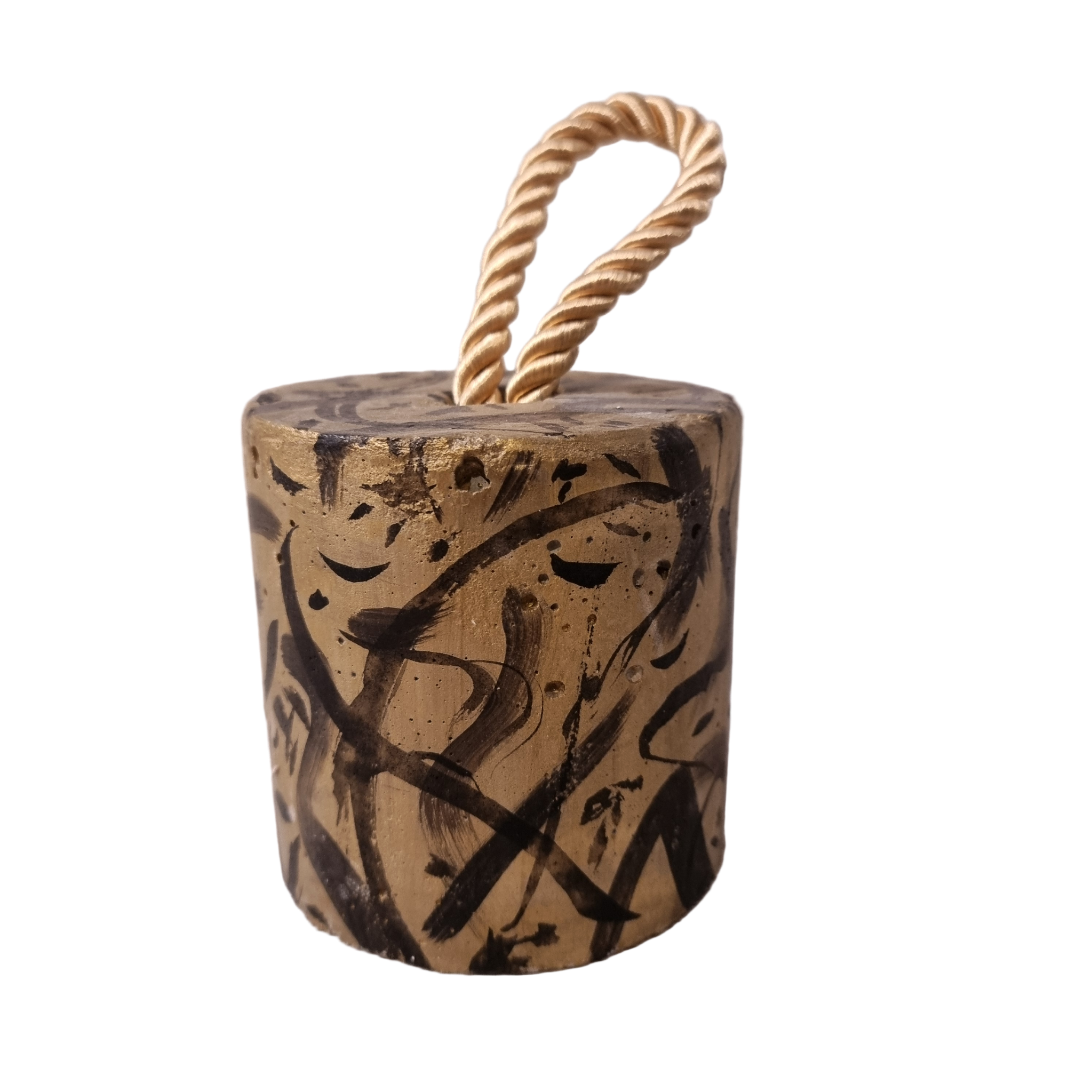 Türstopper Beton aRT© Abstrakt Gold